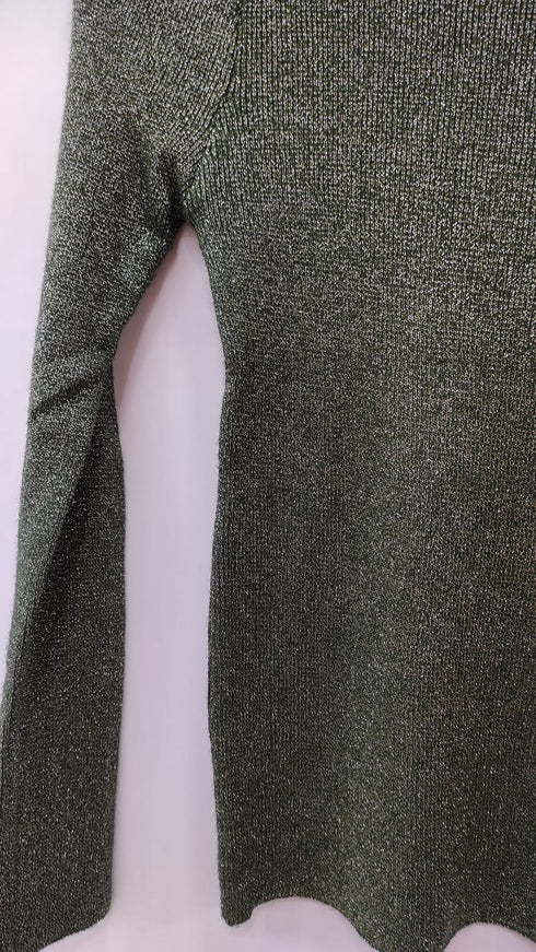 High Neck Shimmer Pullover